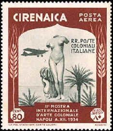 Znaczek przedstawiający Wenus z Cyreny (1934)