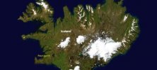 Islandia z kosmosuVatnajökull to biała plama w prawym dolnym rogu