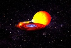Gwiazdom neutronowym często towarzyszą większe gwiazdy, z których te mniejsze wysysają materię© NASA