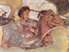 Aleksander Wielki podczas bitwy pod Issos