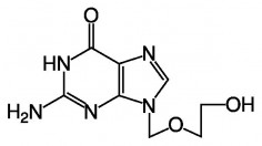 Wzór chemiczny cząsteczki acyklowiru