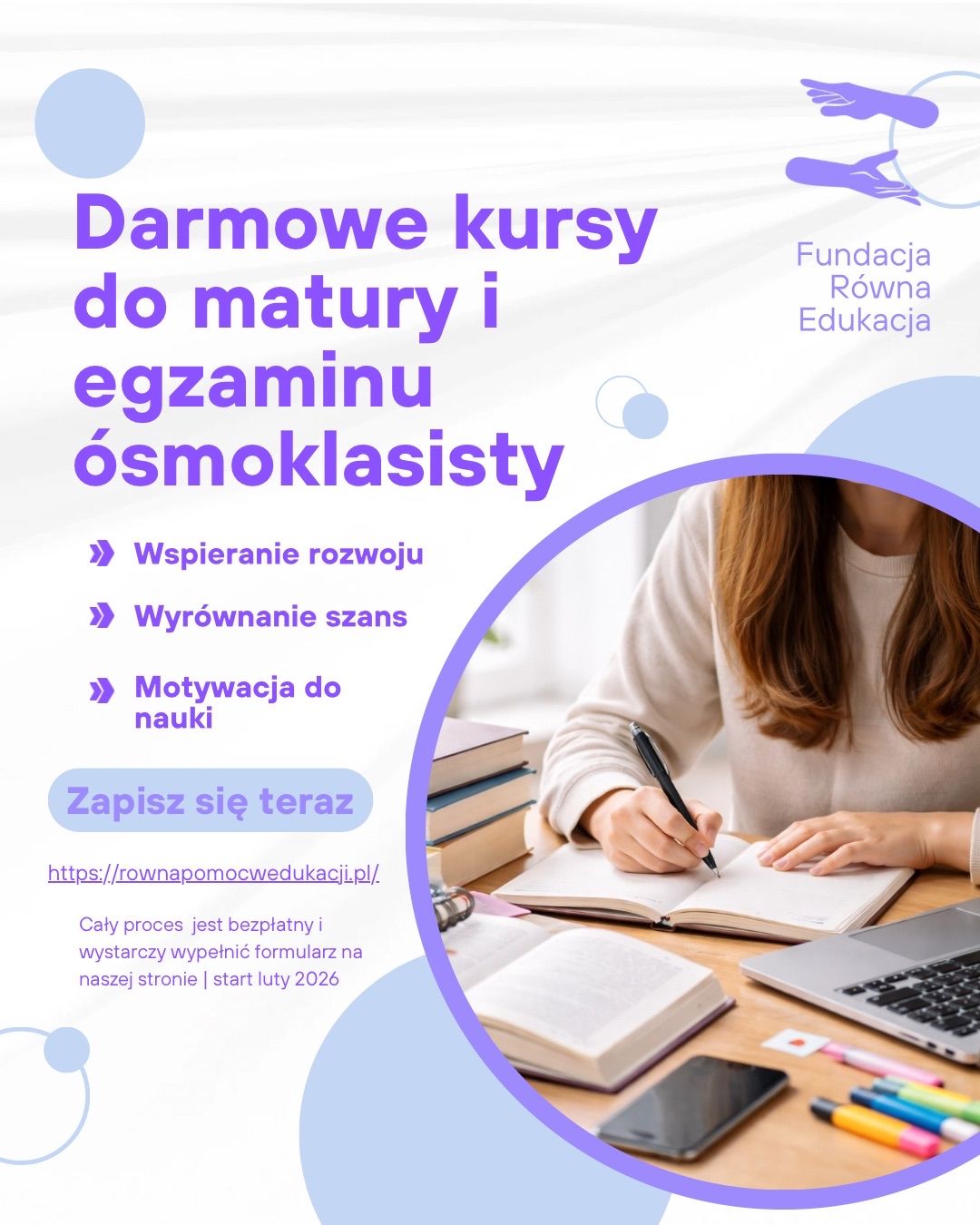 Równa Pomoc w Edukacji. Licealiści pomagają swoim kolegom